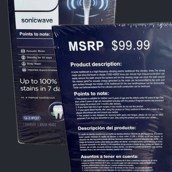 Brandnew Erisonic Sonicwave Electric Toothbrush - Picture 2 of 2